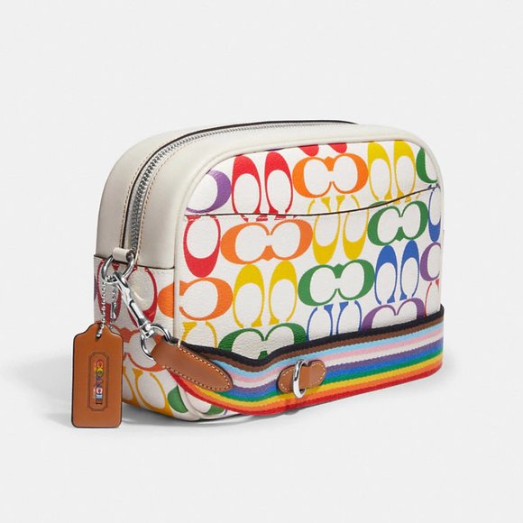 🌈 Coach Jamie Camera Bag In Rainbow Signature Canvas *Special Edition* - Picture 4 of 14
